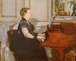 Madame Manet u klavíru, 1868